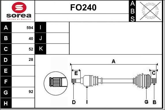 Sera FO240 - Sürücü mili furqanavto.az