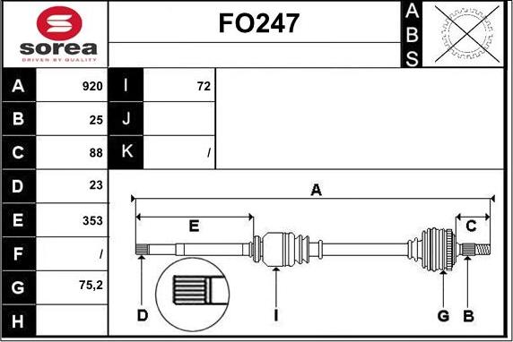 Sera FO247 - Sürücü mili furqanavto.az