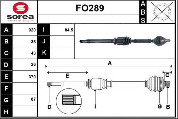 Sera FO289 - Sürücü mili furqanavto.az