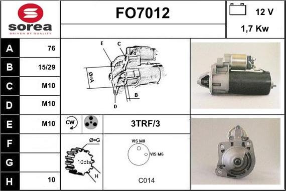 Sera FO7012 - Başlanğıc furqanavto.az