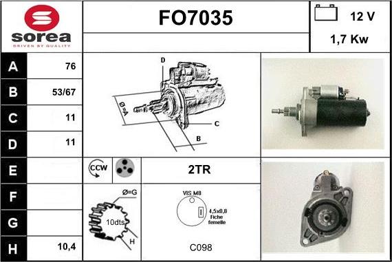 Sera FO7035 - Başlanğıc furqanavto.az