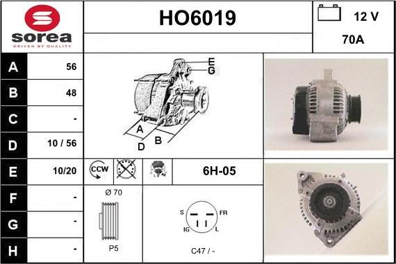 Sera HO6019 - Alternator furqanavto.az