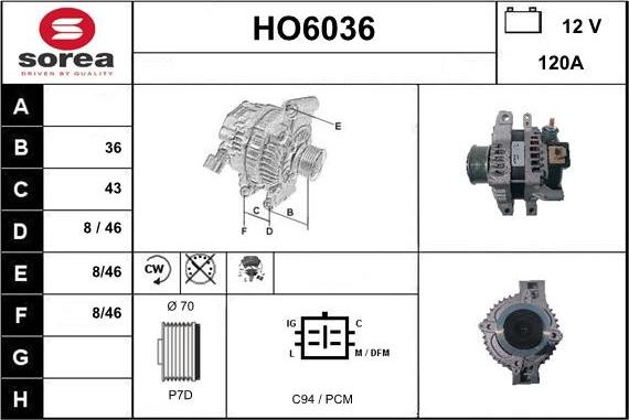 Sera HO6036 - Alternator furqanavto.az