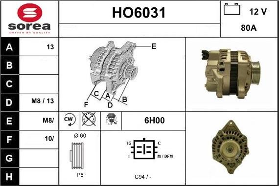 Sera HO6031 - Alternator furqanavto.az