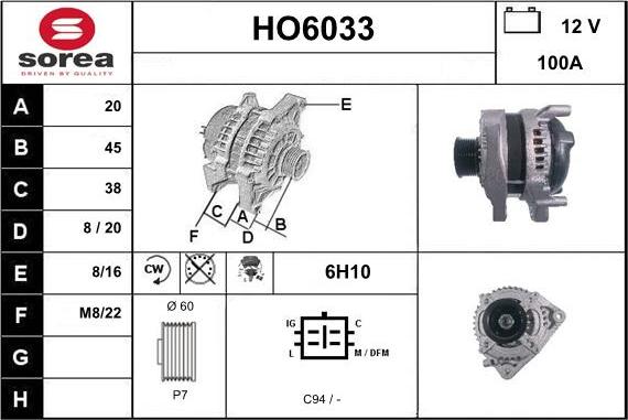 Sera HO6033 - Alternator furqanavto.az