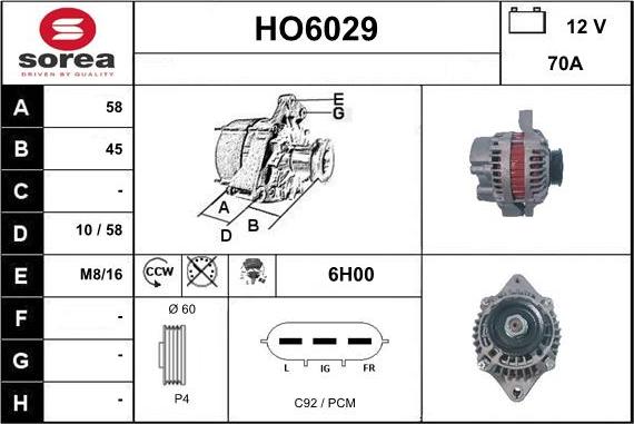 Sera HO6029 - Alternator furqanavto.az