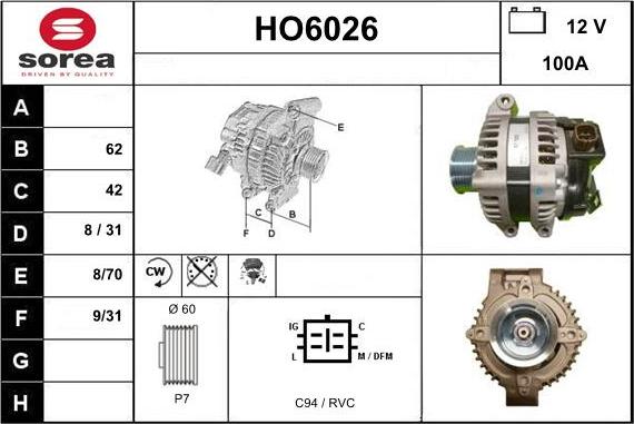 Sera HO6026 - Alternator furqanavto.az