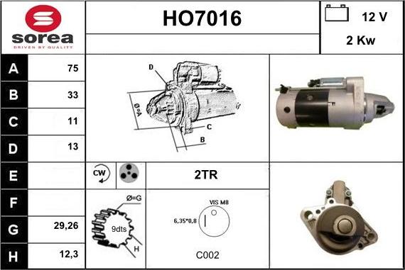 Sera HO7016 - Başlanğıc furqanavto.az