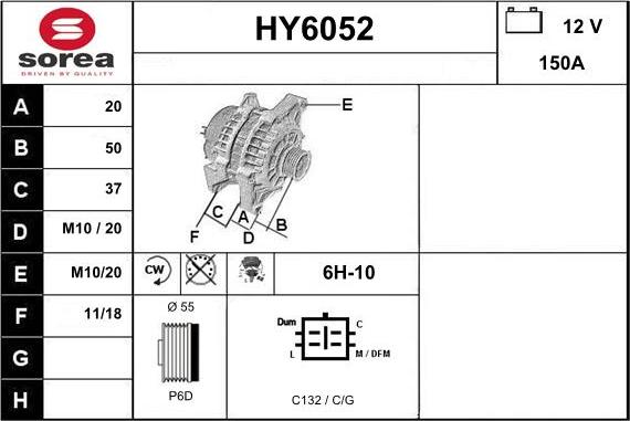 Sera HY6052 - Alternator furqanavto.az