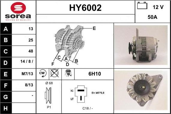 Sera HY6002 - Alternator furqanavto.az