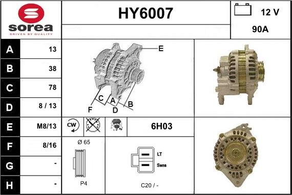 Sera HY6007 - Alternator furqanavto.az