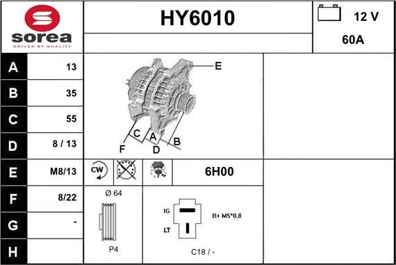 Sera HY6010 - Alternator furqanavto.az