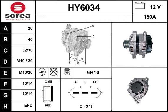 Sera HY6034 - Alternator furqanavto.az