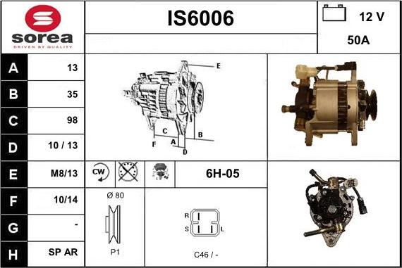 Sera IS6006 - Alternator furqanavto.az