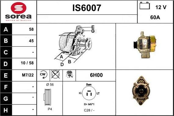 Sera IS6007 - Alternator furqanavto.az