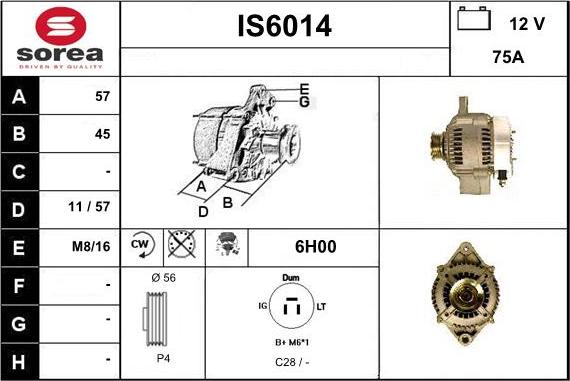 Sera IS6014 - Alternator furqanavto.az