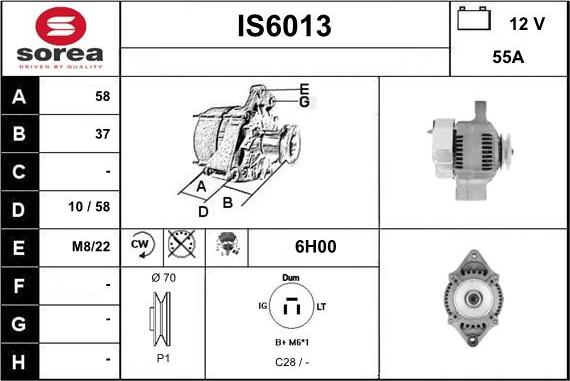 Sera IS6013 - Alternator furqanavto.az