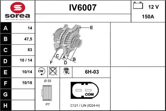 Sera IV6007 - Alternator furqanavto.az