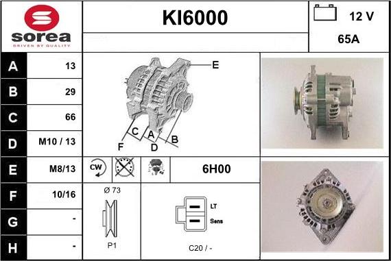 Sera KI6000 - Alternator furqanavto.az