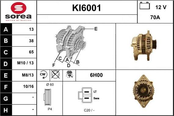 Sera KI6001 - Alternator furqanavto.az