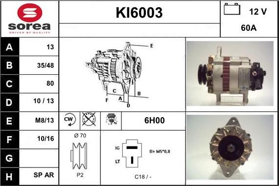 Sera KI6003 - Alternator furqanavto.az