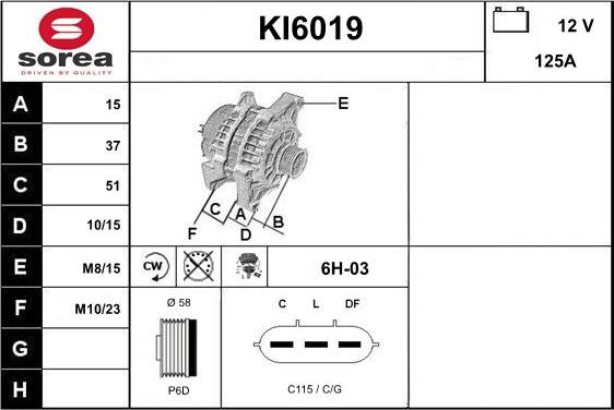 Sera KI6019 - Alternator furqanavto.az