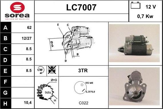 Sera LC7007 - Başlanğıc furqanavto.az