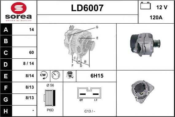 Sera LD6007 - Alternator furqanavto.az