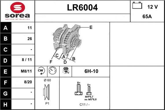 Sera LR6004 - Alternator furqanavto.az
