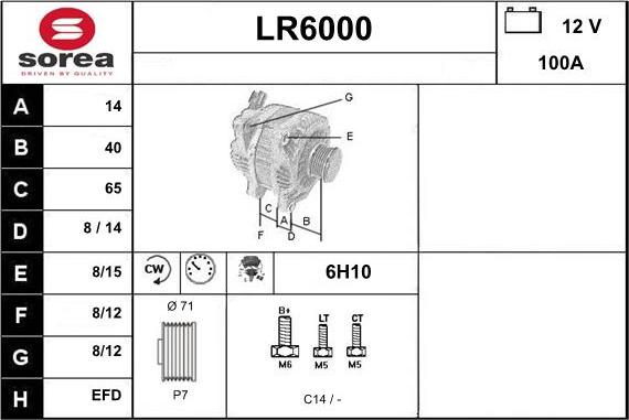 Sera LR6000 - Alternator furqanavto.az