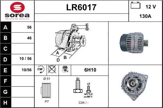 Sera LR6017 - Alternator furqanavto.az