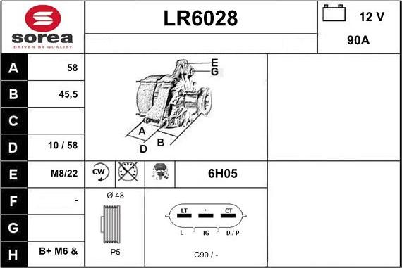 Sera LR6028 - Alternator furqanavto.az