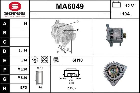 Sera MA6049 - Alternator furqanavto.az