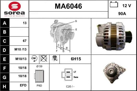 Sera MA6046 - Alternator furqanavto.az