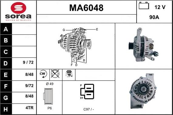 Sera MA6048 - Alternator furqanavto.az