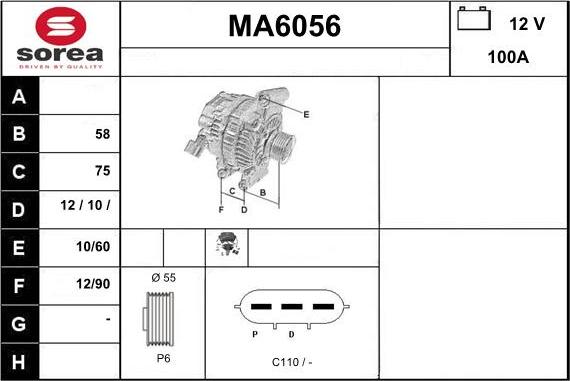 Sera MA6056 - Alternator furqanavto.az