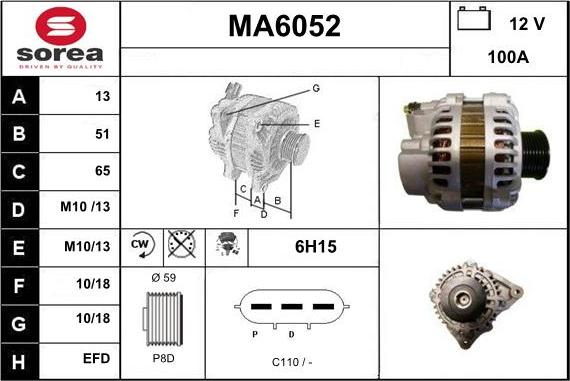 Sera MA6052 - Alternator furqanavto.az