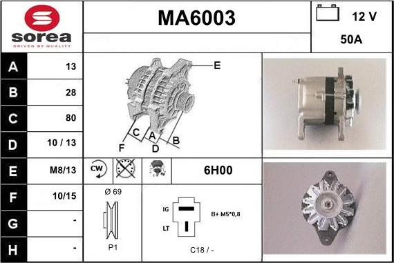 Sera MA6003 - Alternator furqanavto.az