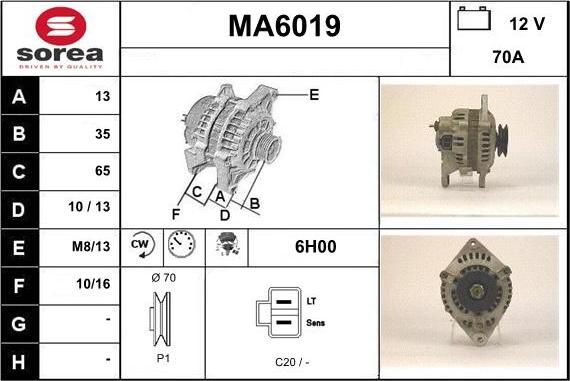 Sera MA6019 - Alternator furqanavto.az