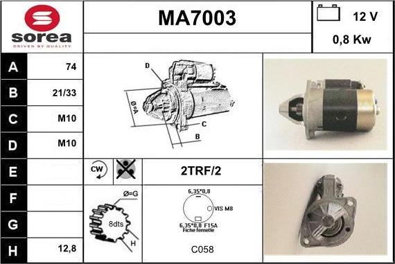 Sera MA7003 - Başlanğıc furqanavto.az