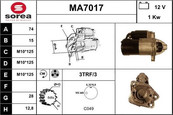 Sera MA7017 - Başlanğıc furqanavto.az