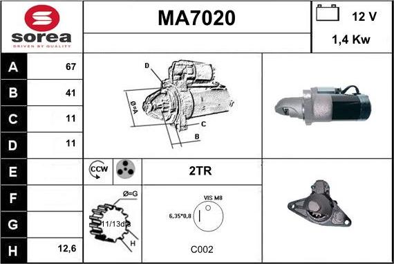 Sera MA7020 - Başlanğıc furqanavto.az