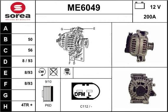 Sera ME6049 - Alternator furqanavto.az