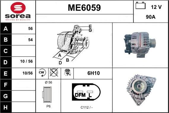 Sera ME6059 - Alternator furqanavto.az