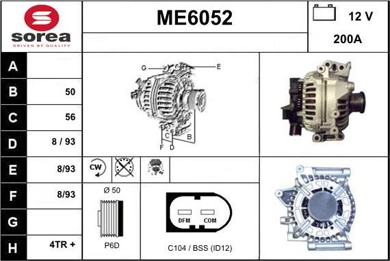 Sera ME6052 - Alternator furqanavto.az