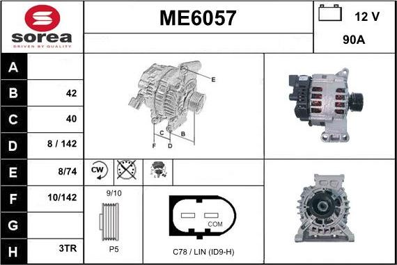 Sera ME6057 - Alternator furqanavto.az