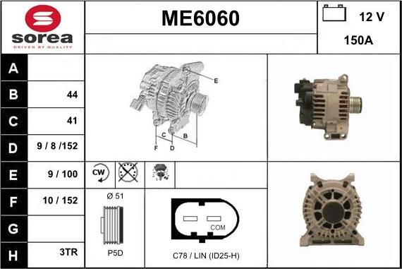 Sera ME6060 - Alternator furqanavto.az