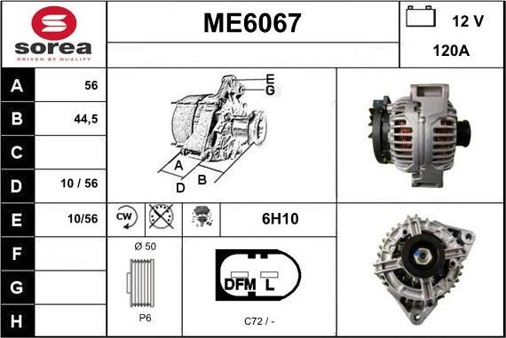 Sera ME6067 - Alternator furqanavto.az