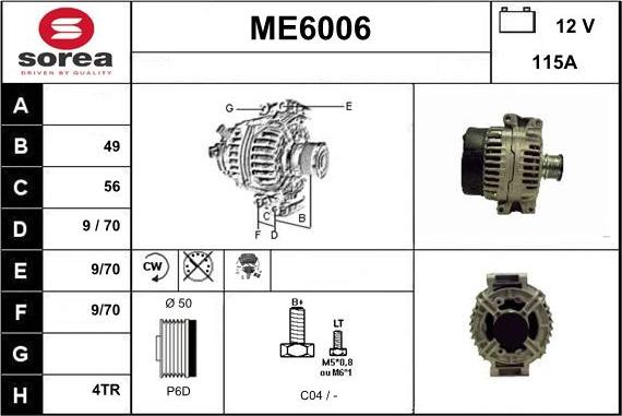 Sera ME6006 - Alternator furqanavto.az