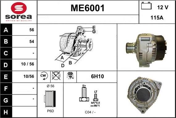 Sera ME6001 - Alternator furqanavto.az